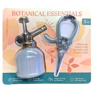 Green - Modern Sprout Botanical Essentials 2 pack, 8oz. Glass Mister & Pruning S